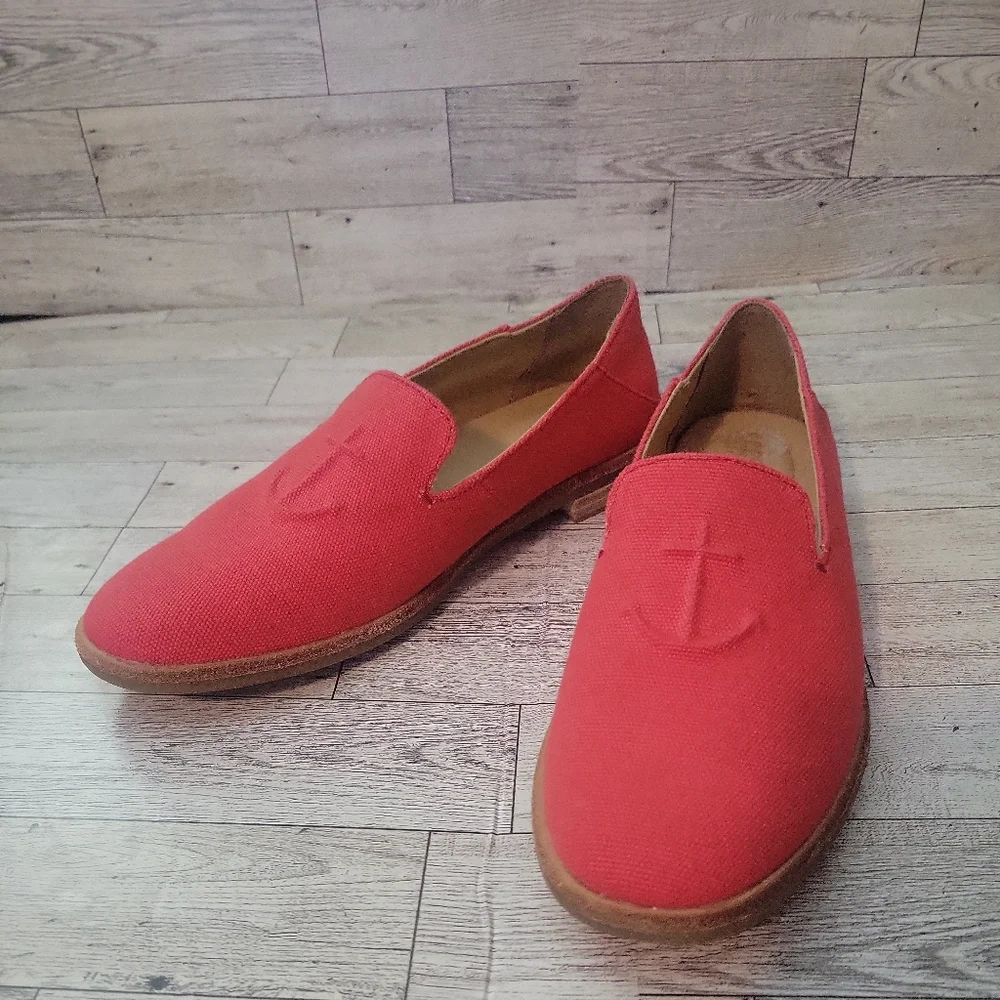 Sperry Top-Sider Womens Size 7‎ Sea Port Levy Canvas Loafers Red
